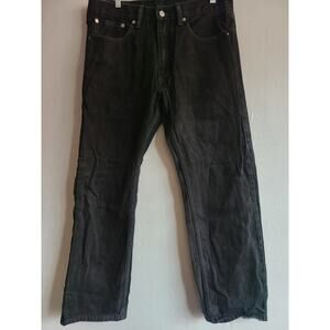 Men's 34" x 30" black distressed Levi's jeans #505 straight leg